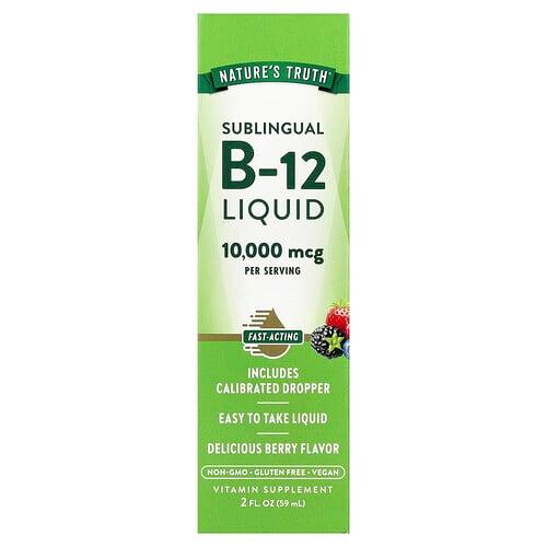 네이쳐스 트루 Nature's Truth, 설하 B-12 액상, 딜리셔스 베리, 59ml(2fl oz)