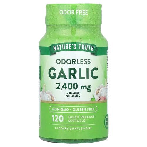 네이쳐스 트루 Nature's Truth, 무향 마늘, 속방형 소프트젤 120정(소프트젤 1정당 1,200mg)