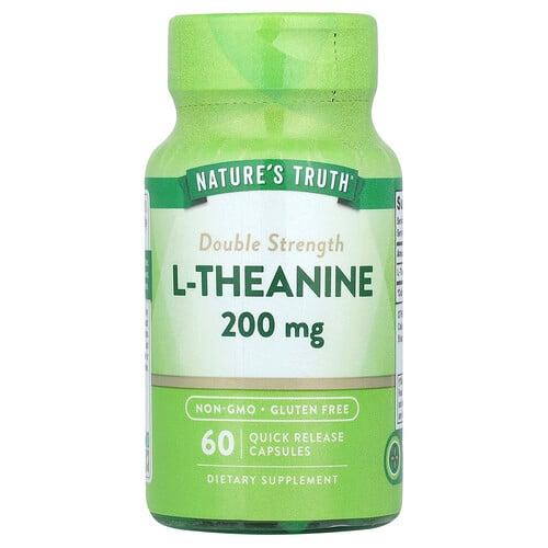 네이쳐스 트루 Nature's Truth, l-테아닌, 200mg, 빠른 방출 캡슐 60정