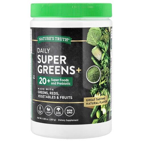 네이쳐스 트루 Nature's Truth, 데일리 슈퍼 그린스+, 280g(9.88oz)
