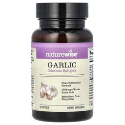 네이쳐와이즈 NatureWise, 마늘, 1,500mg, 소프트젤 60정