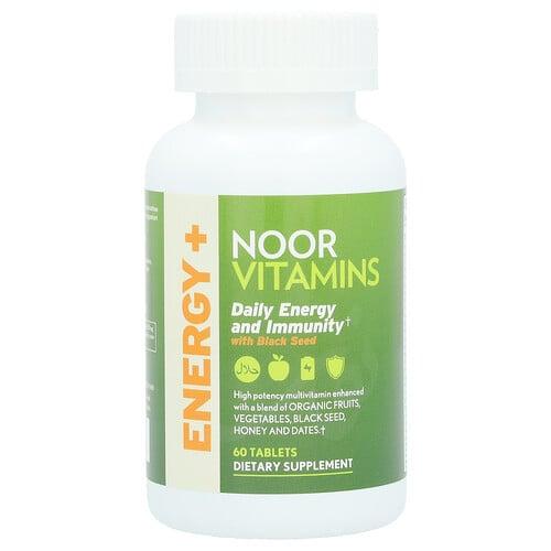 누어 비타민 Noor Vitamins, 일상 에너지 및 면역력 보충제, 블랙 씨드, 60정