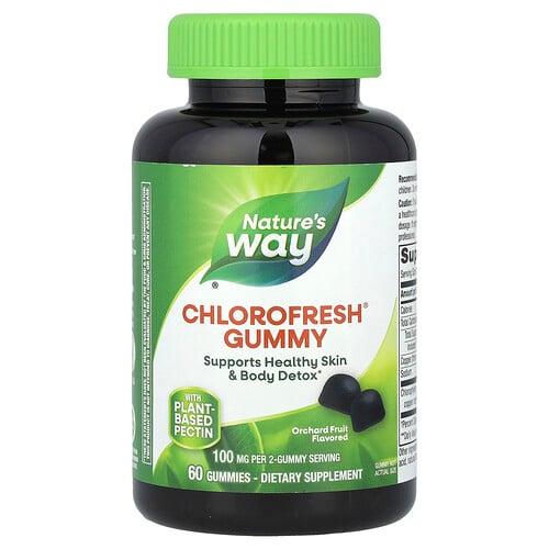 네이쳐스 웨이 Nature's Way, Chlorofresh® 구미젤리, 과수원 열매, 구미젤리 60개(구미젤리 1개당 50mg)