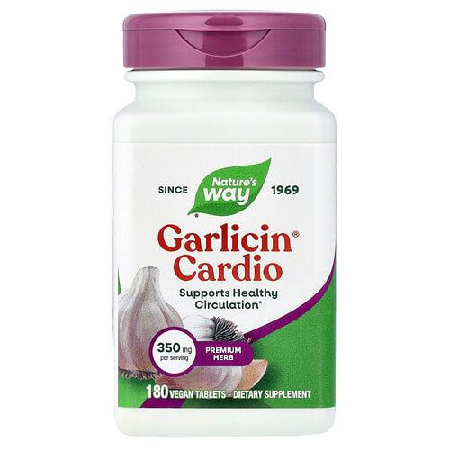 네이쳐스 웨이 Nature's Way, Garlicin® 카디오, 350mg, 비건 정제 180정