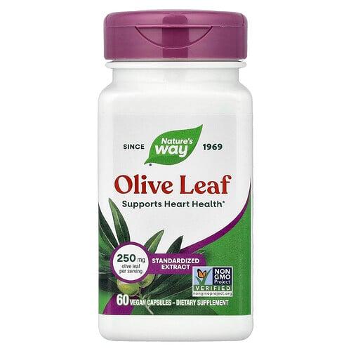 네이쳐스 웨이 Nature's Way, Olive Leaf, 250mg, 베지 캡슐 60정