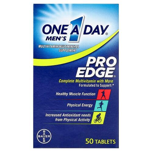 원어데이 One-A-Day, 남성용 Pro Edge, 완전한 종합비타민, 50정이 함유되어 있습니다. 상품 이미지