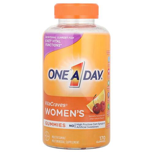 원어데이 One-A-Day, VitaCraves®, 여성용 종합비타민/종합미네랄 보충제 구미젤리, 구미젤리 170개