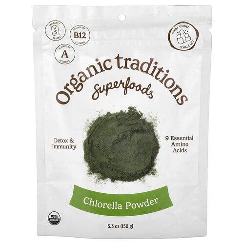 Organic Traditions, 슈퍼 푸드, 클로렐라 분말, 150g(5.3oz) 상품 이미지