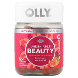 올리 OLLY, 언디나이어블 뷰티, 그레이프후르츠 글램, 구미젤리 60개