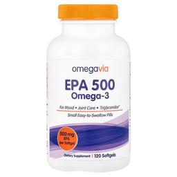 OmegaVia, EPA 500, 오메가3, 500mg, 소프트젤 120정