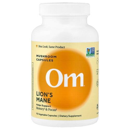 옴 머시룸즈 Om Mushrooms, 노루궁뎅이버섯 캡슐, 베지 캡슐 90정(캡슐 1정당 666mg)