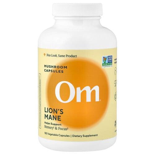 옴 머시룸즈 Om Mushrooms, 노루궁뎅이버섯 캡슐, 베지 캡슐 180정(캡슐 1정당 666mg) 상품 이미지