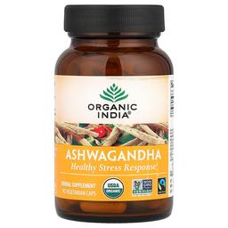 올가닉 인디아 Organic India, 아슈와간다, 베지 캡슐 90정(캡슐 1정당 400mg)