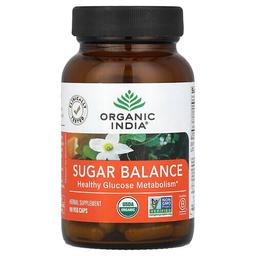 올가닉 인디아 Organic India, Sugar Balance, 건강한 포도당 신진대사 증진, 베지 캡슐 90정