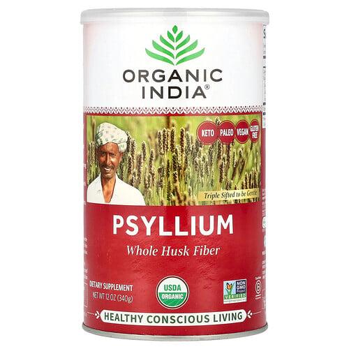 올가닉 인디아 Organic India, 실리움, 통 껍질 섬유소, 340g(12oz)