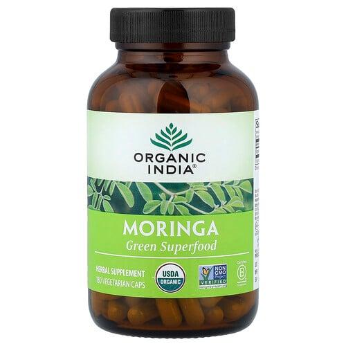 올가닉 인디아 Organic India, 모링가, 베지 캡슐 180정(캡슐 1정당 350mg)
