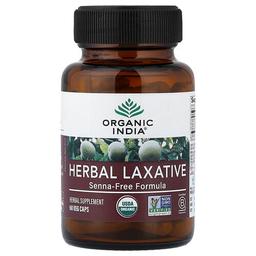 올가닉 인디아 Organic India, 허브 완하제, 센나 무함유 포뮬라, 베지 캡슐 60정