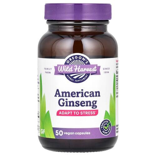 오레곤스 와일드 하베스트 Oregon's Wild Harvest, 미국 인삼, 베지 캡슐 50정(캡슐 1정당 500mg) 상품 이미지