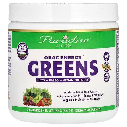 파라다이스 허브 Paradise Herbs, ORAC Energy® 그린스, 182g(6.4oz)