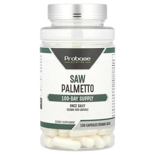 프로베이스 뉴트리션 Probase Nutrition, 쏘팔메토, 500mg, 캡슐 100정 상품 이미지