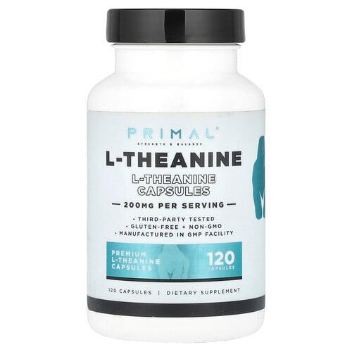 프리프리마 PrePrimal, l-테아닌, 200mg, 캡슐 120정