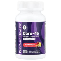 ProCare Health, Core-45, 비만 완화 종합비타민, 과일 펀치, 츄어블 30정