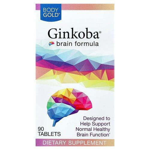 BodyGold, Ginkoba® Brain Formula, 90정(1정당 40mg)