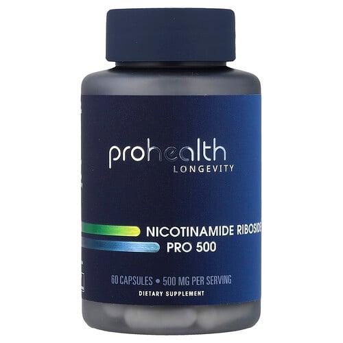 ProHealth Longevity, 나이아신아마이드 리보사이드 Pro 500, 캡슐 60정