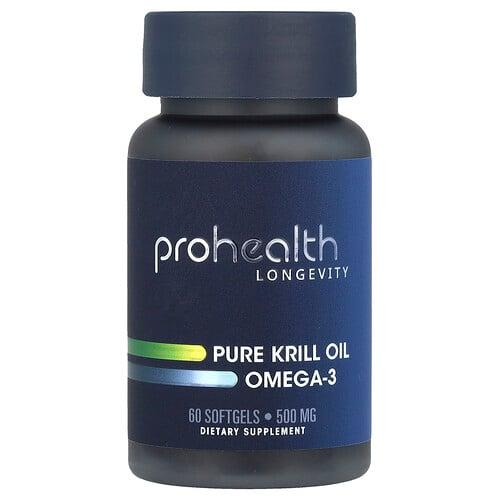 ProHealth Longevity, 순수 크릴 오일 오메가3, 소프트젤 60정