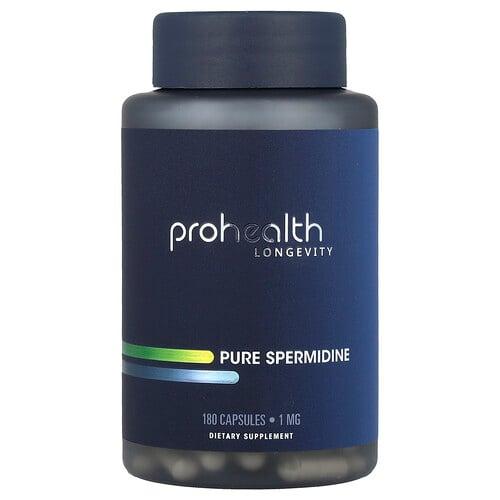 ProHealth Longevity, 퓨어 스페르미딘, 1mg, 캡슐 180정