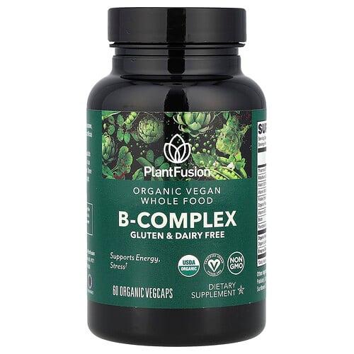 플랜드퓨전 PlantFusion, 유기농 비건 B-복합체, 유기농 베지 캡슐 60정
