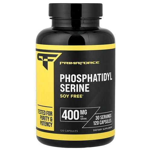 프리마 포스 Primaforce, 포스파티딜 세린, 대두 무함유, 캡슐 120정(캡슐 1정당 100mg)