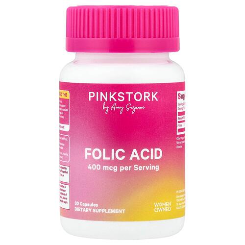 핑크 스토크 Pink Stork, 엽산, 400mcg, 캡슐 30정 상품 이미지