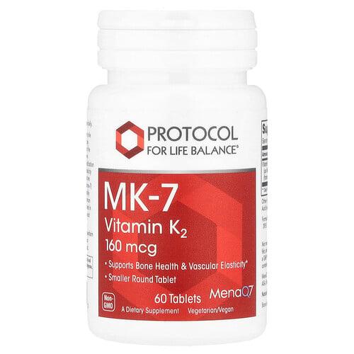 프로토콜 포 라이프 발란스 Protocol for Life Balance, MK-7 비타민K2, 160mcg, 60정