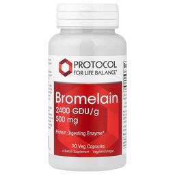 프로토콜 포 라이프 발란스 Protocol for Life Balance, 브로멜라인, 500mg, 베지 캡슐 90정