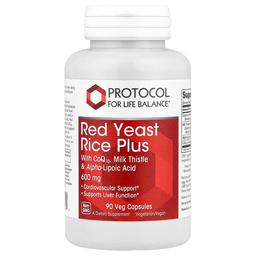 프로토콜 포 라이프 발란스 Protocol for Life Balance, 홍국 플러스, CoQ10, 밀크시슬 및 알파리포산 함유, 베지 캡슐 90정
