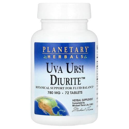 플랜터리 허벌 Planetary Herbals, Uvaursi Diurite™, 72정