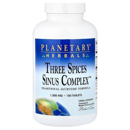 플랜터리 허벌 Planetary Herbals, Three Spices Sinus Complex™, 180정 상품 이미지