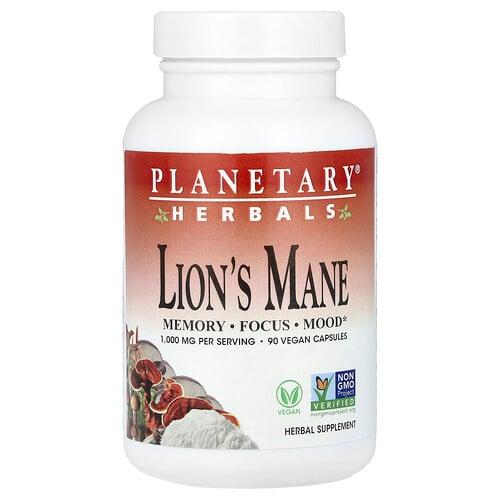 플랜터리 허벌 Planetary Herbals, 노루궁뎅이버섯, 베지 캡슐 90정(캡슐 1정당 500mg) 상품 이미지