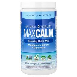 네츄럴 바이탈리티 Natural Vitality, CALM®, 릴랙싱 드링크 믹스, 오리지널 무맛, 453g(16oz)