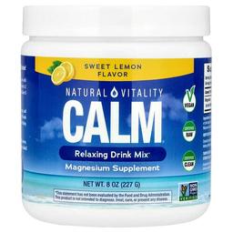 네츄럴 바이탈리티 Natural Vitality, CALM®, 릴랙싱 드링크 믹스, 스위트 레몬, 227g(8oz)