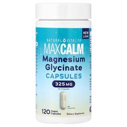 네츄럴 바이탈리티 Natural Vitality, MAXCALM®, 마그네슘 글리신산, 베지 캡슐 120정(캡슐 1정당 108mg)