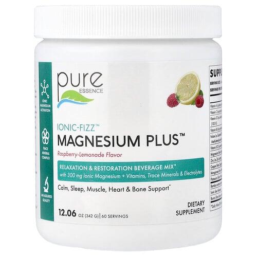 퓨어 에센스 Pure Essence, lonic-Fizz™, Magnesium Plus™, 라즈베리 레모네이드 맛, 342g(12.06oz) 상품 이미지