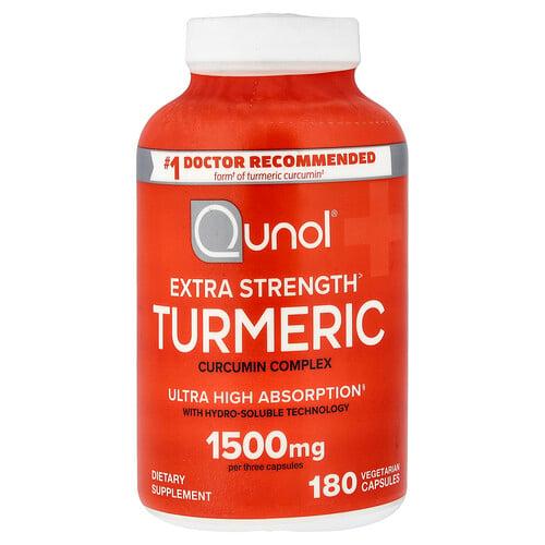 퀴놀 Qunol, 강황, 베지 캡슐 180정(캡슐 1정당 500mg)