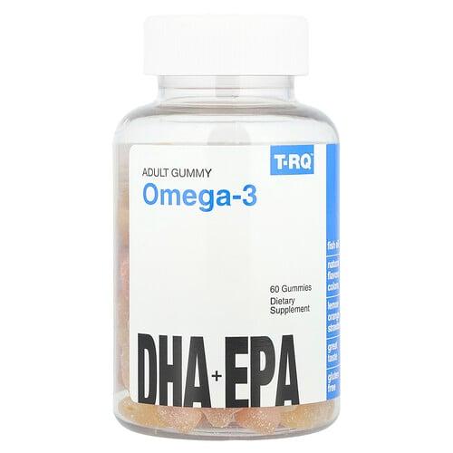 T-RQ, 성인용 구미젤리 오메가3, DHA + EPA, 레몬, 오렌지, 딸기, 구미젤리 60개 상품 이미지