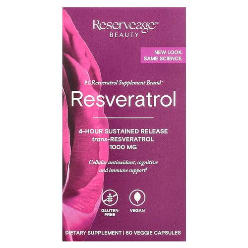 리저브에이지 뷰티 Reserveage Beauty, 레스베라트롤, 베지 캡슐 60정
