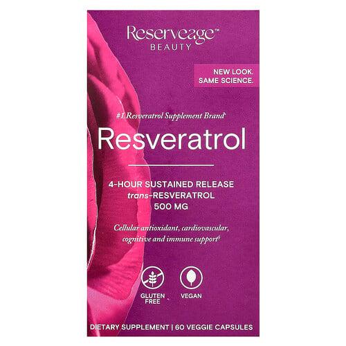 리저브에이지 뷰티 Reserveage Beauty, 레스베라트롤, 베지 캡슐 60정