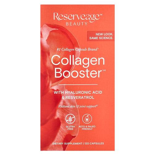 리저브에이지 뷰티 Reserveage Beauty, Collagen Booster™, 히알루론산 및 레스베라트롤 함유, 캡슐 120정