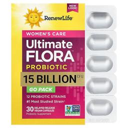 리뉴 라이프 Renew Life, 여성용 컴플리트, Ultimate Flora™ 프로바이오틱, 지연 방출 비건 캡슐 30정