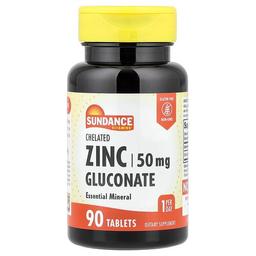 선댄스 비타민 Sundance Vitamins, 킬레이트화아연글루코네이트, 50mg, 90정